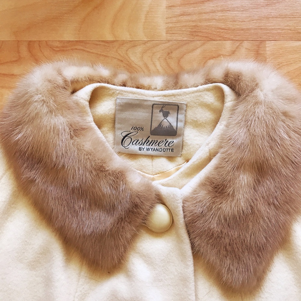 Vintage 1950's Swing Mink Cashmere Coat - Picture 4 of 9